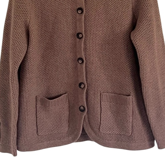 Boden Textured Stitch Cardigan in Praline Brown NWT Size US 10 - Picture 6 of 13